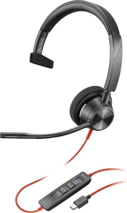 HP Poly Blackwire C3310-M – On-ear headset – Mono – Zwart – Ruisonderdrukking — thumbnail 1