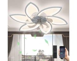 Plafondventilator met Verlichting - Met Afstandbediening - Stil in Gebruik - Stille Plafondventilator - Verlichting Woonkamer — afbeelding 1