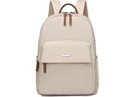 Vrouwen Reis Laptop Rugzak Casual Rugzak Oxford Stoffen Werktas Waterdichte Zakelijke Rugzak Lichtgewicht Reistas - Khaki grote maat