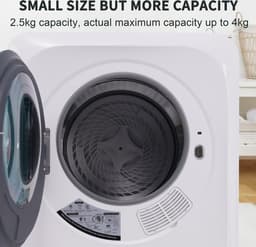 Sweiko Geventileerde wasdroger - 3 kg capaciteit - 850 W - 6 programma-instellingen - Oververhittingsbeveiliging [Energie-efficiëntieklasse G] — thumbnail 8