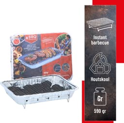 BBQ Collection Wegwerp BBQ - Houtskool Barbecue - Mini Tafel BBQ voor Camping of Picknick - 31x 24 x 4,8 CM — thumbnail 5