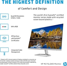 Monitor HP M27fq 27" LED IPS Flicker free 75 Hz 50-60 Hz — thumbnail 5