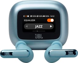JBL Live Beam 3 - Draadloze Noise Cancelling Oordopjes - Oortjes Draadloos - Bluetooth - Stick Design - Smart Charging Case met Display - 48 uur batterij - Blauw — thumbnail 4