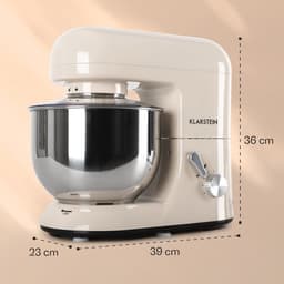 Klarstein keukenmachine, Knetmaschine met 5L kom, 1800W Profi keukenmachine met Knethaken en Schneebesen, Universal keukenmachine met 6 standen, Teigmaschine zum roeren, Kneten en Aufschlagen - Keukenmachine,2L - voor Keuken - Garde - RVS — thumbnail 2