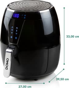 DOMO DO532FR Airfryer XL - Heteluchtfriteuse - LCD display - 4L - PFAS-vrij - Zwart — thumbnail 8