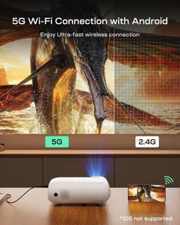 Beamer 4K WiFi Bluetooth - ingebouwde 1080P Full HD compatibele 4K projector - 450 ANSI lumen - Y9 thuisbioscoopprojector - Fire Stick - smartphone - PS5 Mini Beamer — thumbnail 5