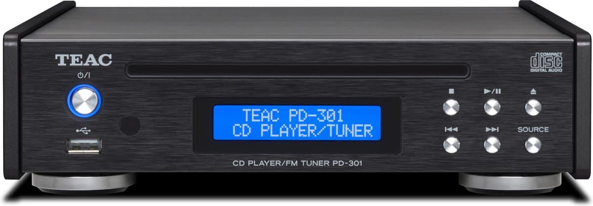 TEAC: PD-301 Tuner/CD-speler - Zwart — afbeelding 1