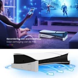 YONO Standaard Horizontaal geschikt voor PS5 SLIM - Houder Playstation 5 Stand Accessoires Beugel - Wit — thumbnail 5
