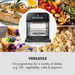 Klarstein AeroVital Cube – Heteluchtfriteuse, Airfryer zonder Olie, 50 tot 220 °C, Heteluchtfriteuse met 1600 Watt, 12 Liter Inhoud, Timer, 13 Programma’s, Zwart — thumbnail 5