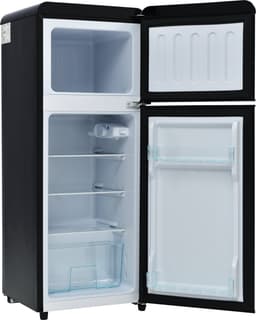 Sweiko Koel-vriescombinatie, Retro koelkast, 105.5*41cm, tweedeurs, 92 liter totaalvolume, met 28 liter vriesvolume, 181 kWh/jaar, -27°C ~13°C, LED-licht [Energieklasse F] — thumbnail 4