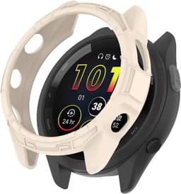 TPU Hoesje Geschikt voor de Garmin Forerunner 265 - Sterk Materiaal - Beige — thumbnail 2