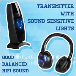 Silent Disco Set Met 5 Koptelefoons - Complete DJ Set voor Ultieme Feestervaring - Verlichte Discolamp - Draadloos — thumbnail 4