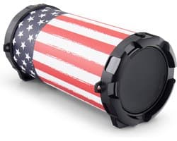 Caliber Bluetooth Speaker - Draagbare Speaker met Bluetooth, USB, SD en AUX 8 Uur Speeltijd - USA print (HPG407BT-USA)