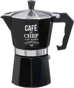 Secret de Gourmet Moka pot/percolator- aluminium - 300 ml - zwart — thumbnail 1