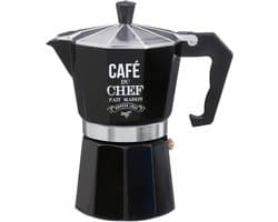 Secret de Gourmet Moka pot/percolator- aluminium - 300 ml - zwart