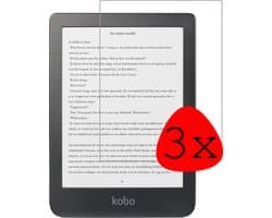 Screenprotector - 3 Stuks Geschikt voor Kobo Clara HD - Extra Sterk - Beschermglas - Gehard Glas - Tempered Glass - Screen Protector