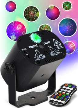 CHEROY Party Light - Discolamp - Lichteffect - Stroboscoop - LED - Laser Op Geluid - Feestverlichting - Draadloos - Met Afstandsbediening — thumbnail 1
