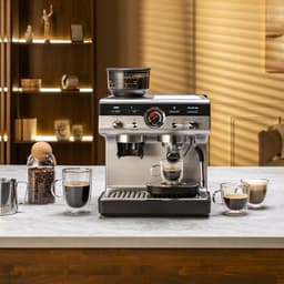 Krups Precision XP801T10 - Pistonmachine - Ingebouwde bonenmaler - Professionele Accessoires - 3,5L Waterreservoir - RVS - Geschikt voor Espresso, Cappuccino en Americano — thumbnail 4