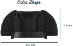 Foam eartips geschikt voor Airpods Pro (2) - 6× Extra Large - Zwart - zachte memory foam opzet oortjes - foamigo® — thumbnail 5