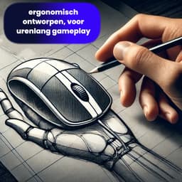 Kubus draadloze gaming muis - 3 verschillende DPI standen - rechtshandig - RGB verlichting - 82 gram - Zwart - werkt met alle software - ergonomisch — thumbnail 5