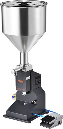 VEVOR 5-50ml Vulmachine Handmatige Vloeistofvulmachine Gemaakt van Food Grade 304 Roestvrij Staal Siliconen Ptfe Compatibel met 500w Luchtcompressor Vulmachine voor Het Vullen van Honingolie-Essentie — thumbnail 1