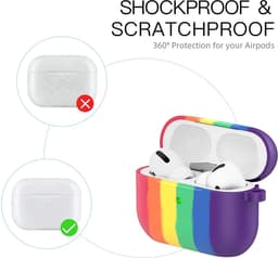 Shieldcase Rainbow Case - beschermhoes geschikt voor Airpods Pro / 2 Pro case - multicolor - regenboog meerkleurig — thumbnail 3