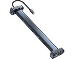 VEXON - Cablehub Pro - USB C hub-10 in 1 - Docking station met 4K HDMI - Ethernet RJ45 - 3x USB 3.0 - USB-C Opladen 100W en meer -USB C Docking Station - Spacegrey