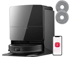 Roborock Saros 10R Set– Robotstofzuiger Met Dweilfunctie– 22000Pa–7,98 cm Ultraslank Ontwerp–Vuildetectiesysteem–80℃ Warmwatermopwas–Zelfreinigend Station & Anti-Klit Borstels – Slimme spraakassistent– S8 maxv ultra Upgrade-2 Dweilen