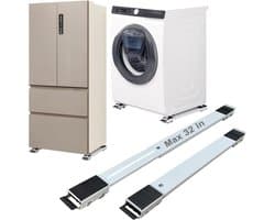 Verrijdbare Onderstel voor Zware Apparaten tot 81 cm - Verstelbaar voor Wasmachine, Droger en Koelkast