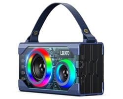 Draagbare Bluetooth-luidspreker met LED-licht en 20W stereogeluid voor binnen en buiten