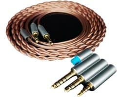 Gebalanceerde Koptelefoon Kabel Verloopstekker Set 4.4 mm 2.5 mm 3.5 mm Upgrade Draad