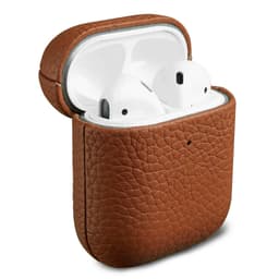 Accezz Echt Leren Case - Hoesje geschikt voor AirPods 1 / 2 - Cognac — thumbnail 1
