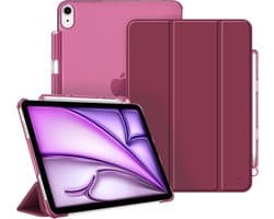 Dunne Beschermhoes voor iPad Air 11 Inch met Doorzichtige Achterkant en Potloodhouder