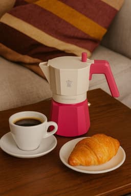Italiaans koffiezetapparaat - PEZZETTI - FUTUREXPRESS - Aluminium - 3 kopjes - Fuchsia — thumbnail 2