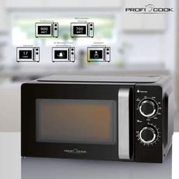 Magnetron met Grillfunctie 17 Liter Inhoud 700W Magnetron 900W Grill Zwart — thumbnail 5