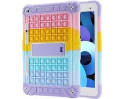 Hoesje voor iPad 9e/8e/7e generatie - Schokbestendig en met standaard - Regenboogkleur