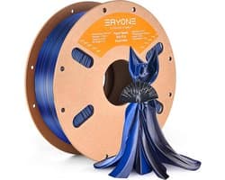 Zijdeglans PLA Filament 1.75mm - Snelle 3D Print Filament (1kg) in Nachtblauw & Zwart