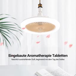 Plafondlamp met Ventilator, E27 Kroonluchter met Afstandsbediening — thumbnail 2