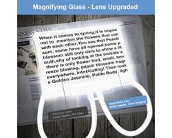 Vergrootglas met Licht en Standaard 5x Vergroting - Oplaadbaar LED Vergrootglas om te Lezen voor Ouderen