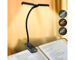 Leeslamp met boekenklem, USB-oplaadbare cliplamp, nachtleeslamp