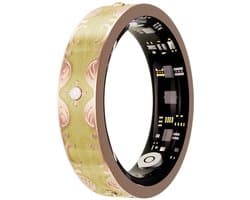 WizBay Premium Select® Bohemian Smart Ring - Champagne Yellow - Hartslag, Slaap en Zuurstofmeting - Activiteitstracker - Maat 9