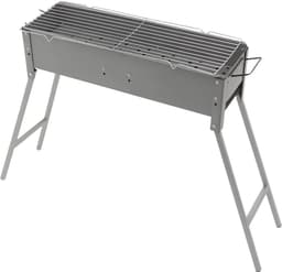 BBQ-grills - Voor camping en outdoor - Draagbare, opvouwbare houtskoolbarbecue - Grijs - 80*18*13cm — thumbnail 1