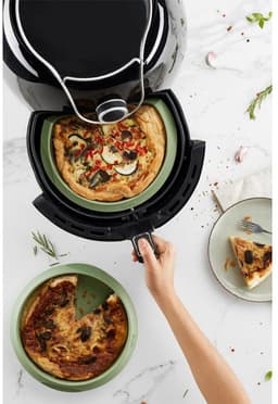 Lékué Airfryer Bakvorm - ø 20 cm - Siliconen - Green — thumbnail 3