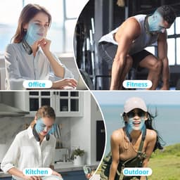 Draagbare Nekventilator met LED-display en 4 Snelheden - Handsfree Bladloze Koelventilator — thumbnail 4