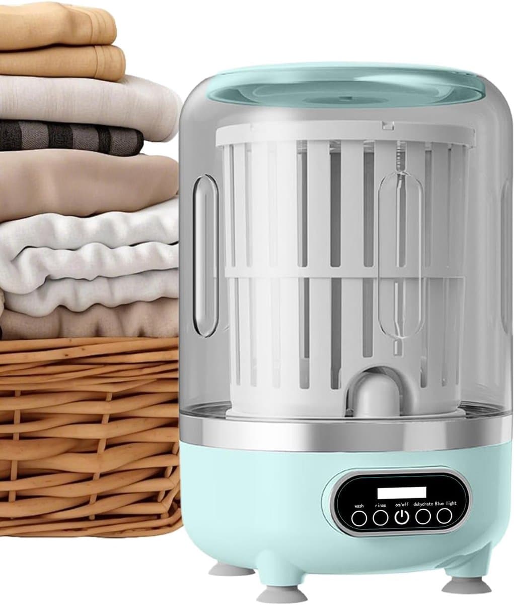 Draagbare wasmachine, 3 modi wasapparaat, compacte wasmachine - voor babykleding, linnen, huisdieren, reizen, appartement, hotel — afbeelding 1