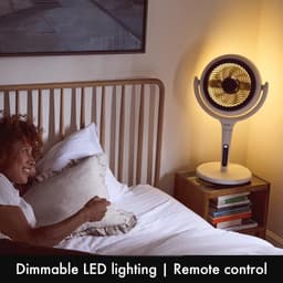 Efficiënte Home Ventilator met Afstandsbediening en LED Verlichting - 3D Oscillatie — thumbnail 3