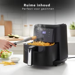 Cheqo® Airfryer - Hetelucht Friteuse - 6 Liter - Snelle Bereiding - Air Fryer - Hetelucht Oven - Timerfunctie - Hete Lucht Friteuse — thumbnail 6