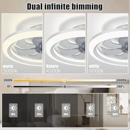 Plafondventilator met Licht en Afstandsbediening - Modern en Stijlvol voor Elk Interieur — thumbnail 2