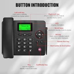 Vaste Draadloze Telefoon met Dual-SIM en Groot Display - Meertalig voor Thuis en Kantoor — thumbnail 7