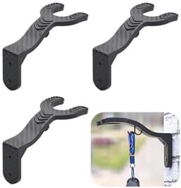 Set van 3 Motorhelm Houders voor Muurbevestiging – Praktische Oplossing voor Helm en Sleutels — thumbnail 1